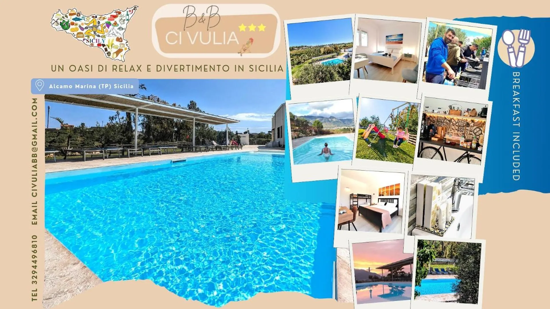 Ci Vulia B&B - Sicilia Sea, Pool, Bbq, Tv, Wi-Fi Alcamo Marina